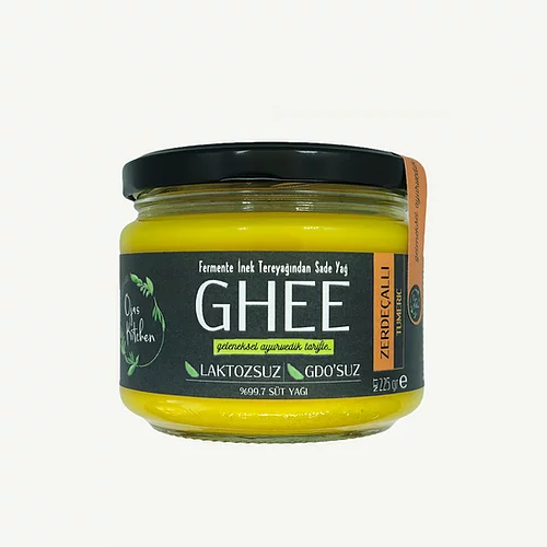 Ojas Kitchen Zerdeçallı Ghee - Laktozsuz GDO'suz Sade Yağ - 225 gr