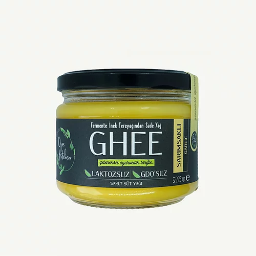 Ojas Kitchen Sarımsaklı Ghee - Laktozsuz GDO'suz Sade Yağ - 225 gr
